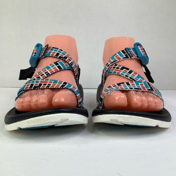 Chaco Z1 Ecotread Kids Sport Sandals Tube Blue Adjustable Straps Sz 2 Unisex - Picture 4 of 10